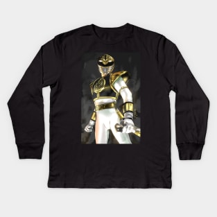 white ranger Kids Long Sleeve T-Shirt